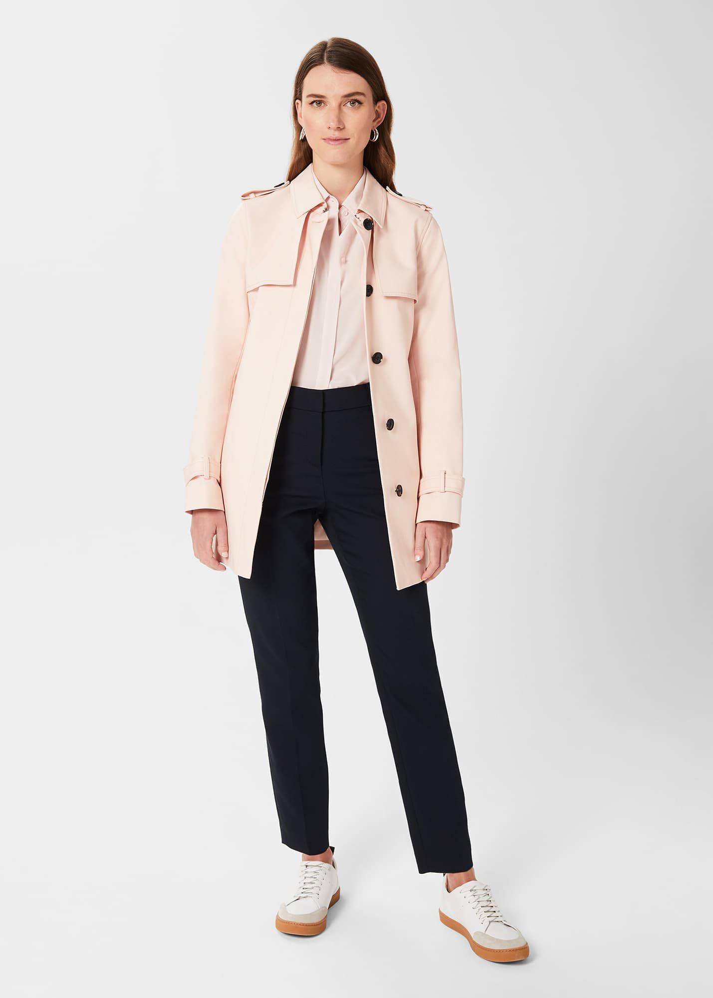 Hobbs pink discount trench coat