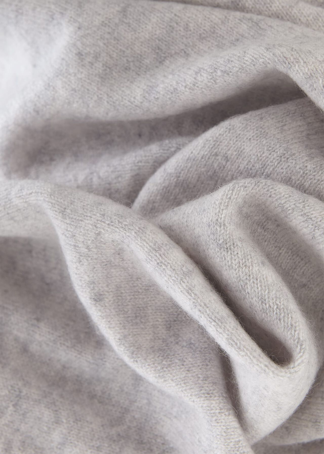 Mabel Cashmere Scarf, Pale Grey, hi-res