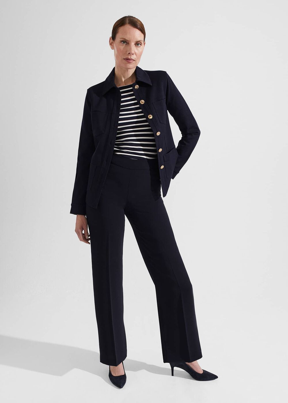 Petrie Jersey Jacket, Navy, hi-res