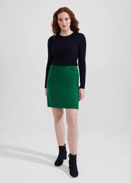 Maeve Wool Skirt, Green, hi-res