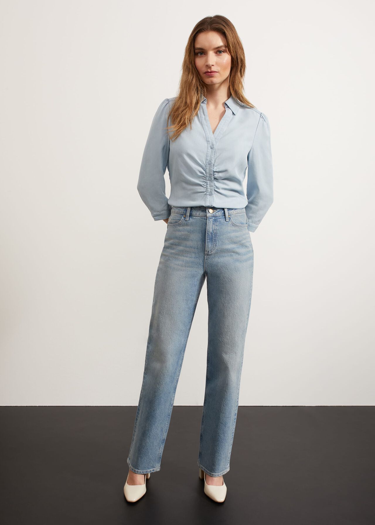 Leigh Straight Jean, Light Blue, hi-res