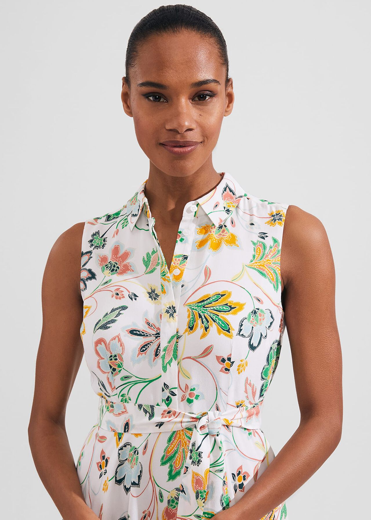 Belinda Dress, White Multi, hi-res