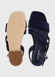 Mila Flat Sandal, Midnight, hi-res