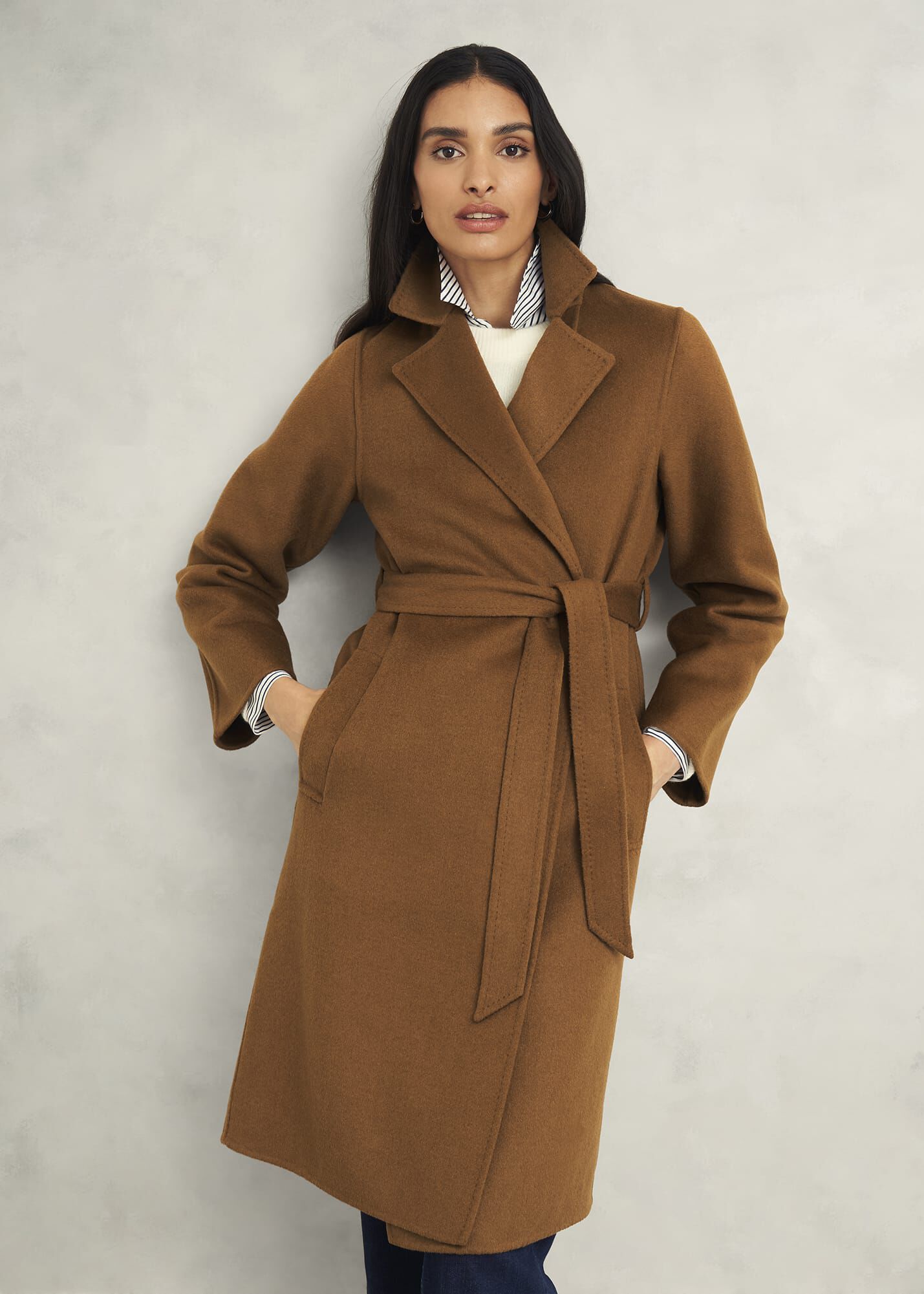 Wrap wool coat sale