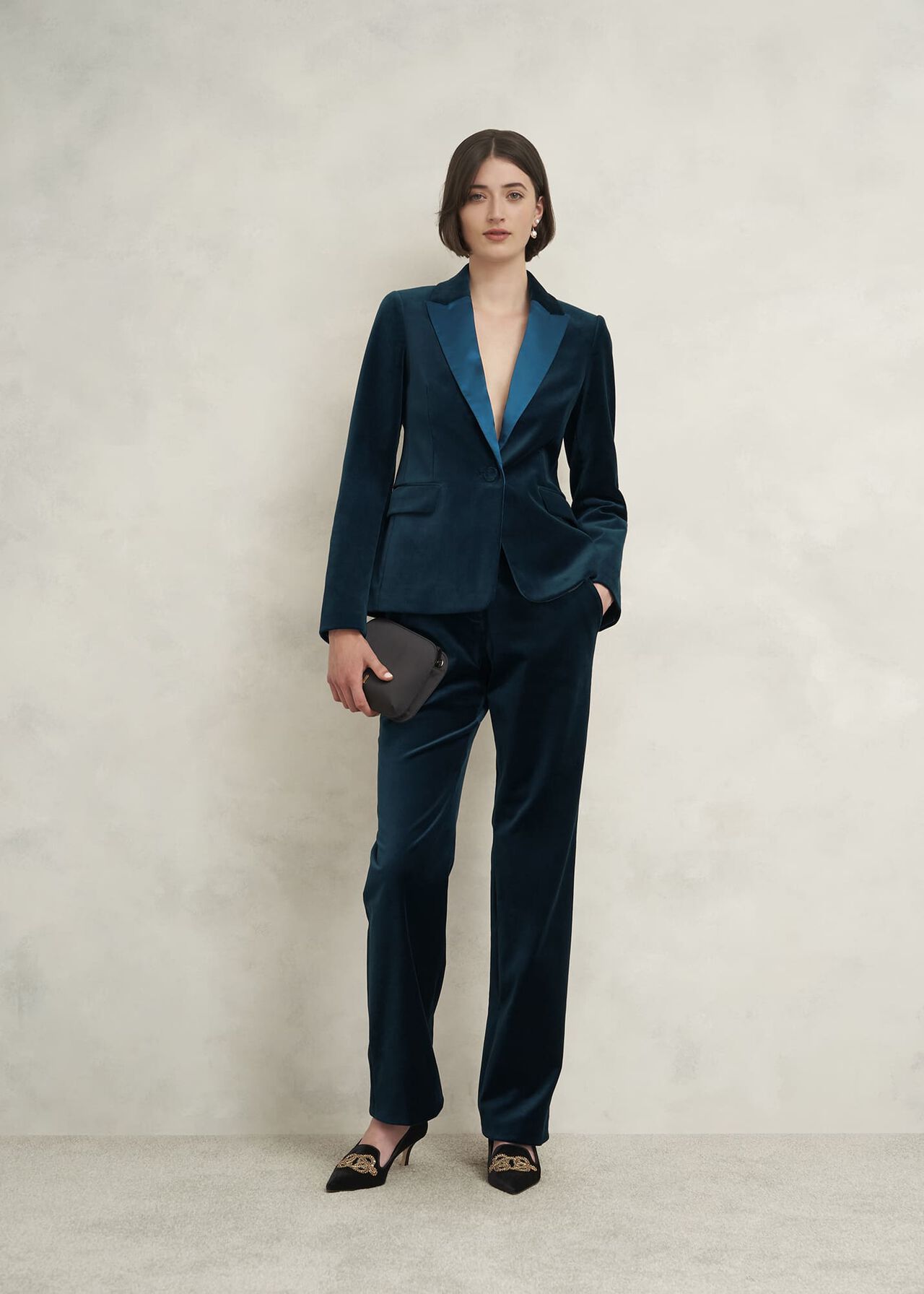 Luna Velvet Jacket, Riverside Blue, hi-res