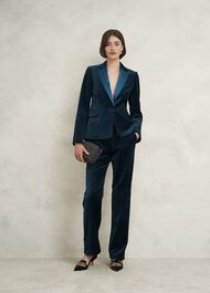 Luna Velvet Jacket, Riverside Blue, hi-res