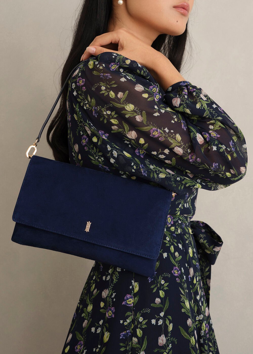 Ashley Clutch, Midnight Navy, hi-res