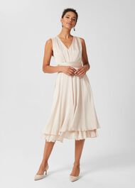 Viola V Neck Dress, Blush, hi-res