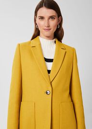Corina Coat With Wool, Oil Yellow, hi-res
