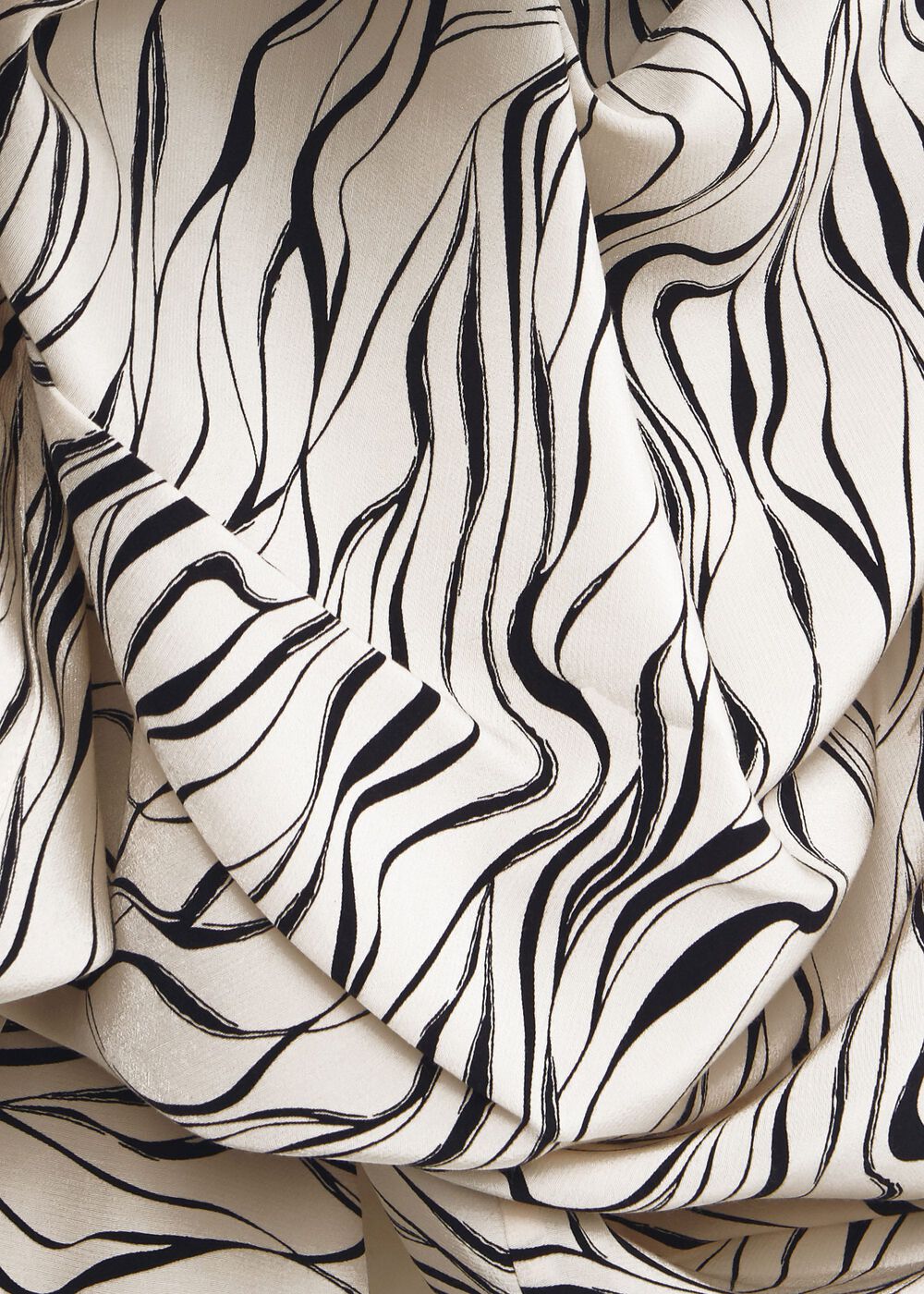 Meredith Printed Shirt, Buttrcream Navy, hi-res