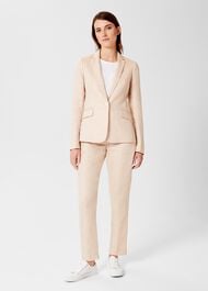 Petite Ivana Linen Jacket , Warm Neutral, hi-res