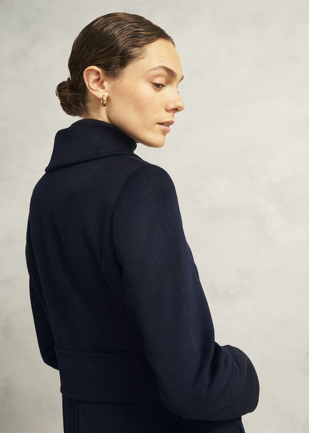 Larna Wool Coat, Navy, hi-res
