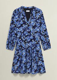 Harper Jersey Dress, Navy Multi, hi-res