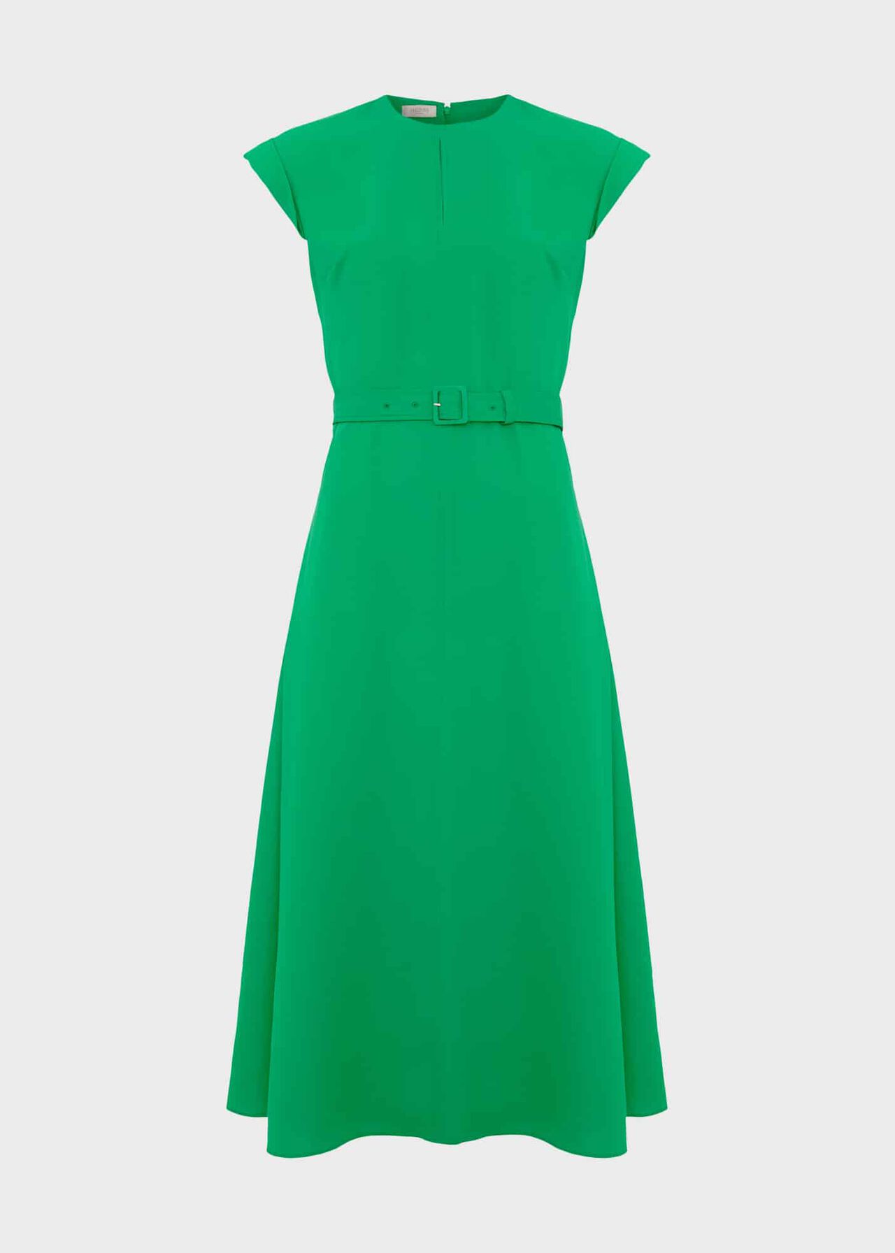 Meera Belted Dress, Cilantro Green, hi-res