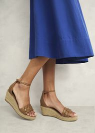 Francis Leather Espadrilles, Tan, hi-res