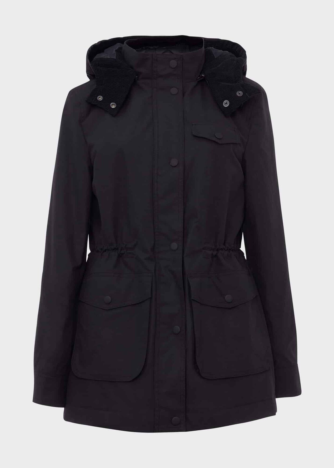 Dannie Waxed Cotton Coat, Navy, hi-res