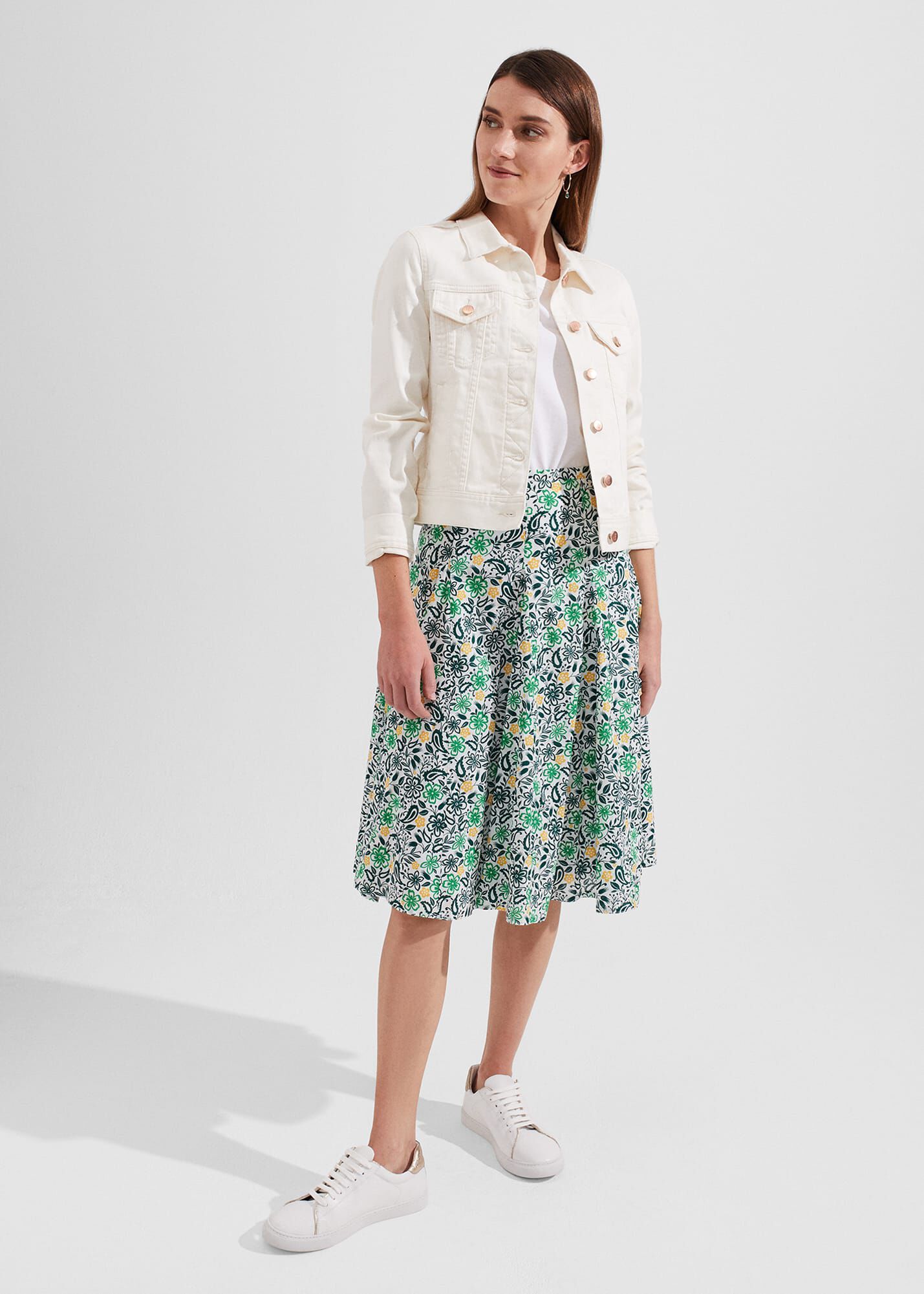 【MEDIA82】 Shirt Skirt (White) POPLIN MIDI SKIRT - White | ZARA United States