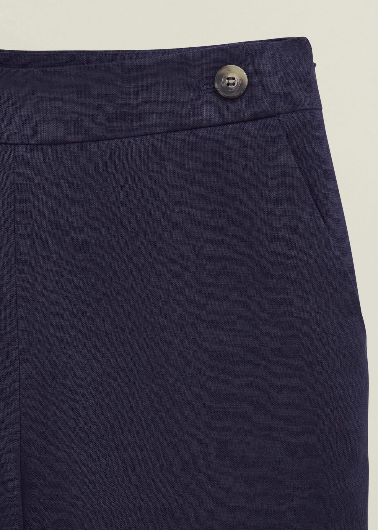 Josephine Linen Trousers, True Navy, hi-res