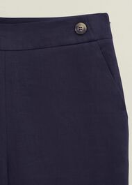 Josephine Linen Trousers, True Navy, hi-res