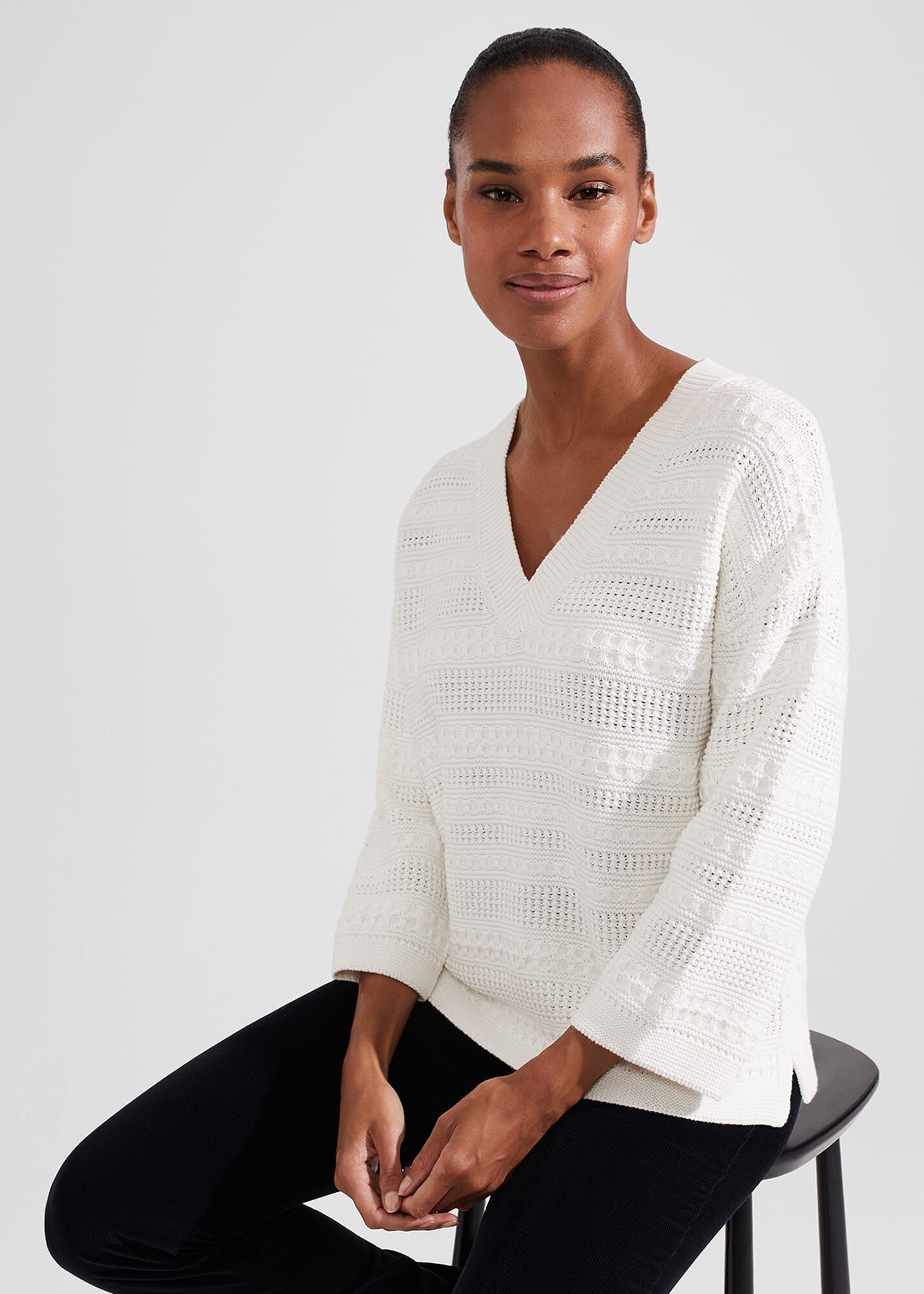 Ivory on sale cotton sweater