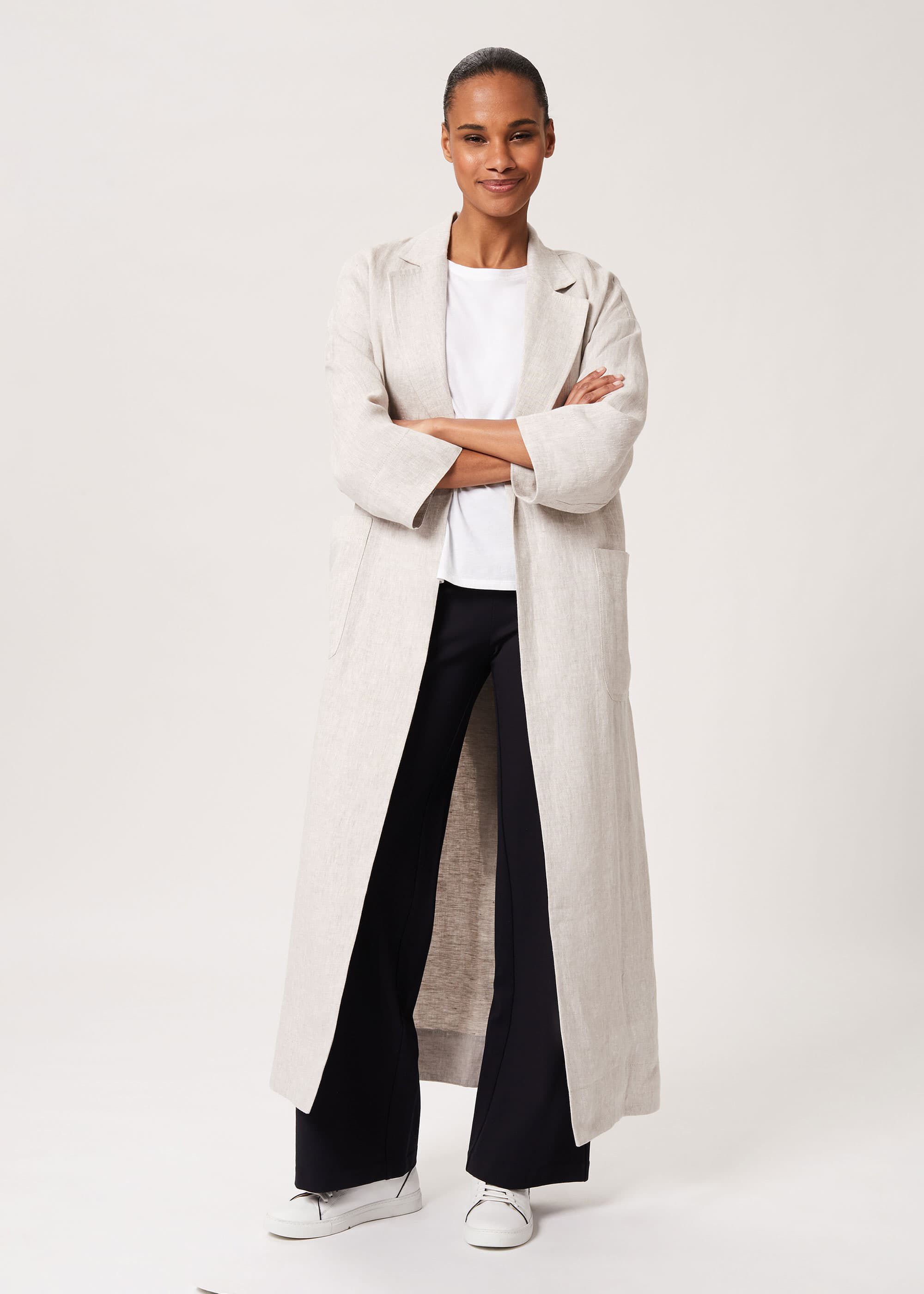 Maeve Linen Wrap Trench Coat | Hobbs US |