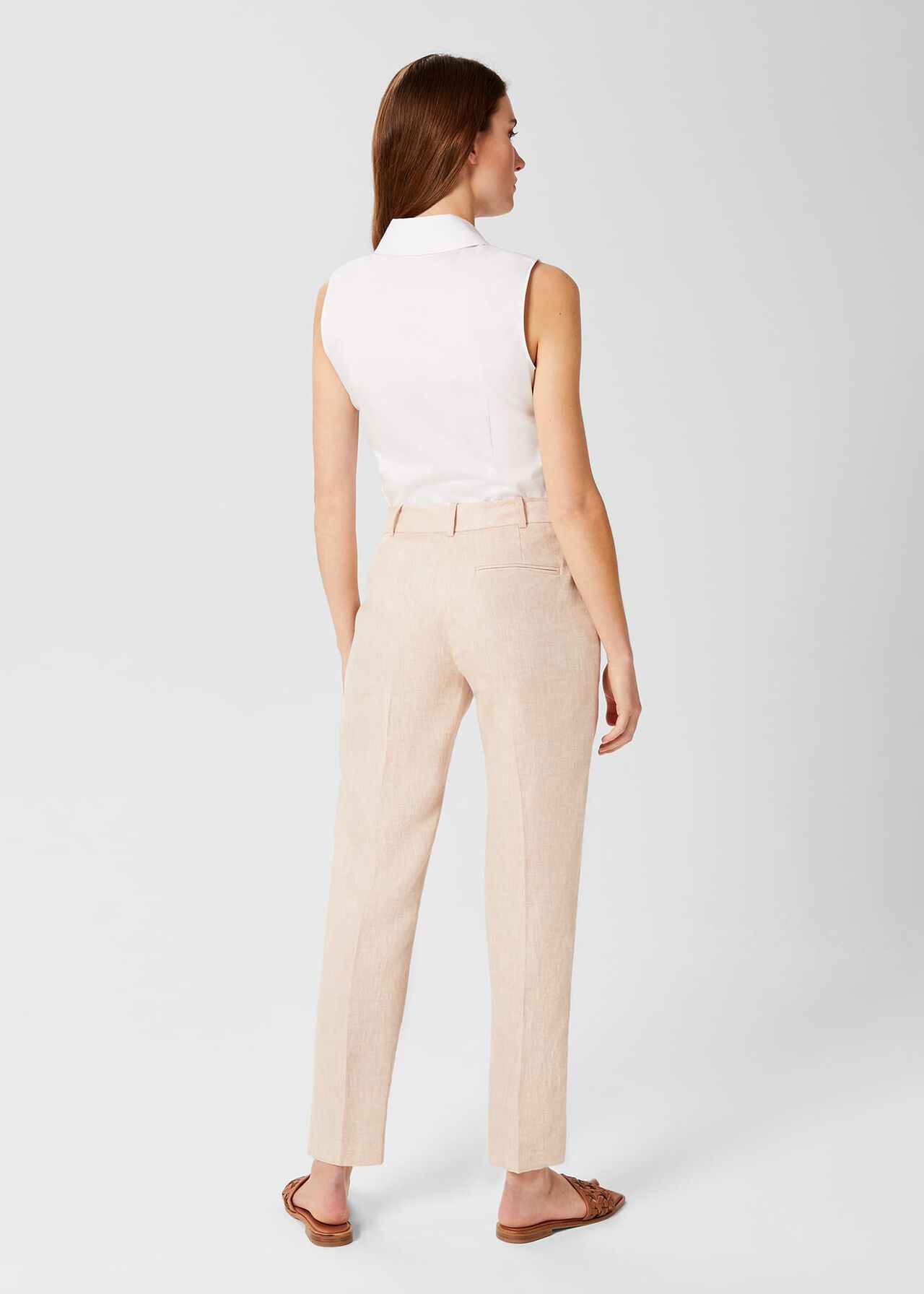 Ivana Linen Pant, Warm Neutral, hi-res