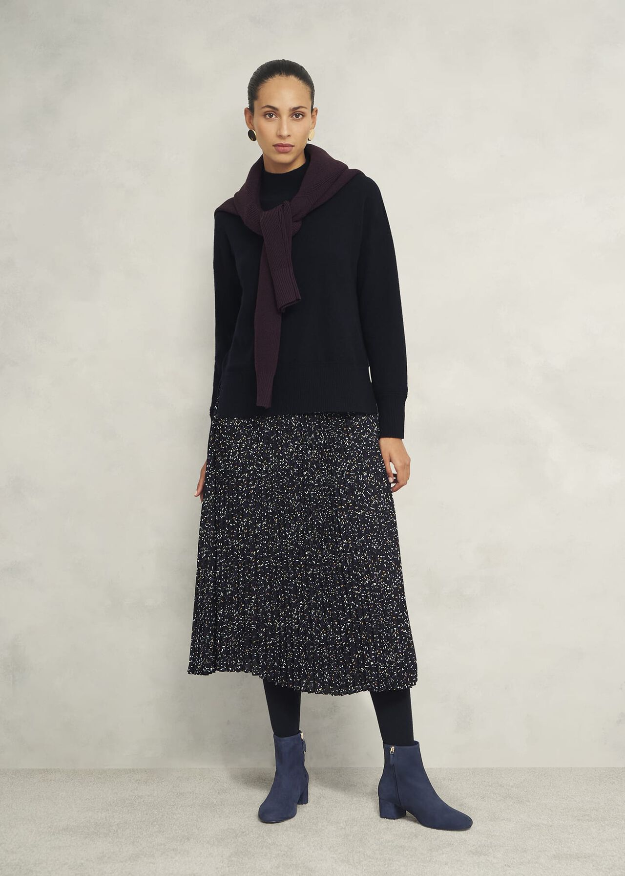 Evelyn Ankle Boots, Hobbs Navy, hi-res