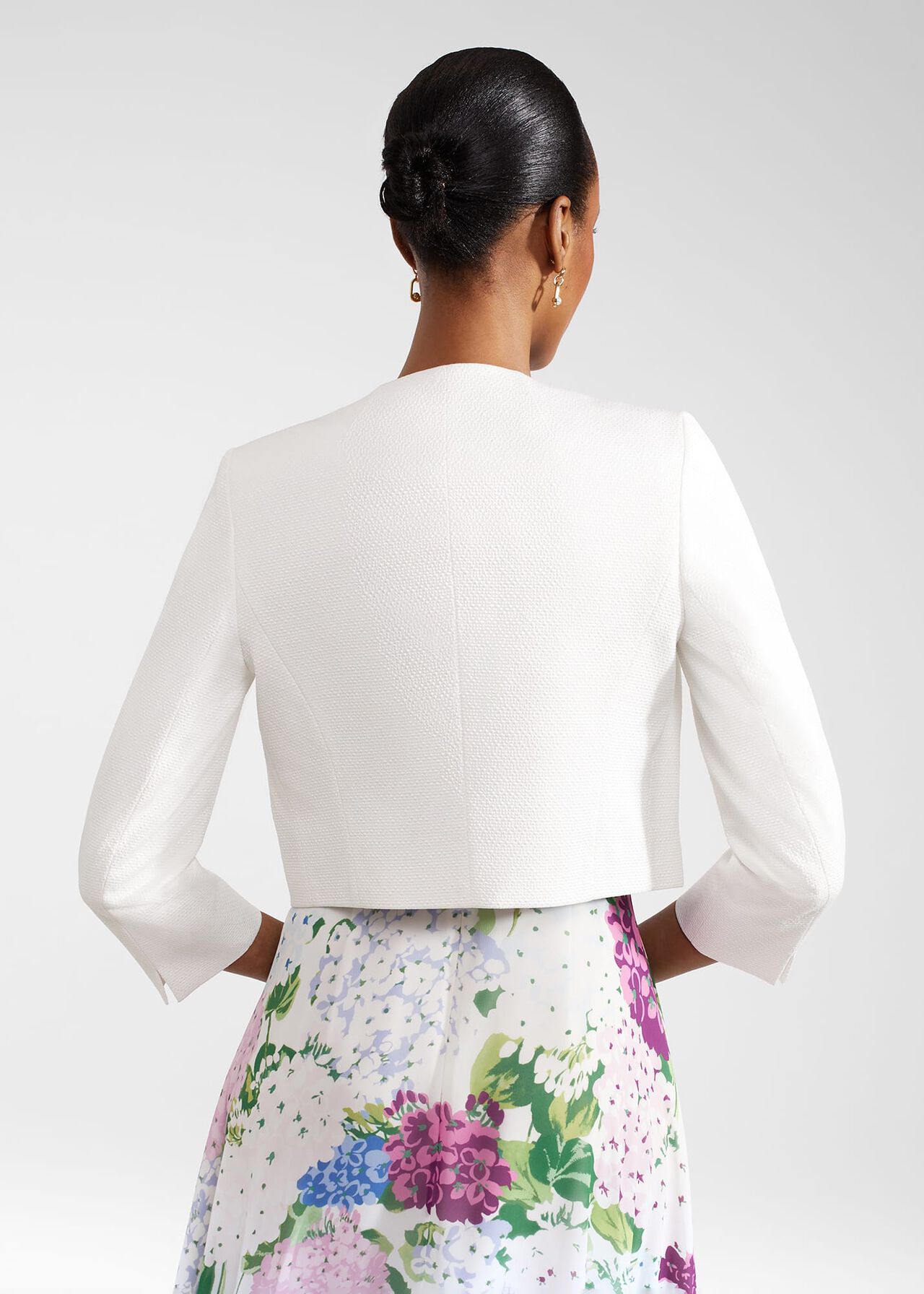 Elize Textured Jacket, Ivory, hi-res