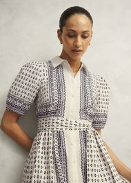 Suri Dress, Cream Navy, hi-res