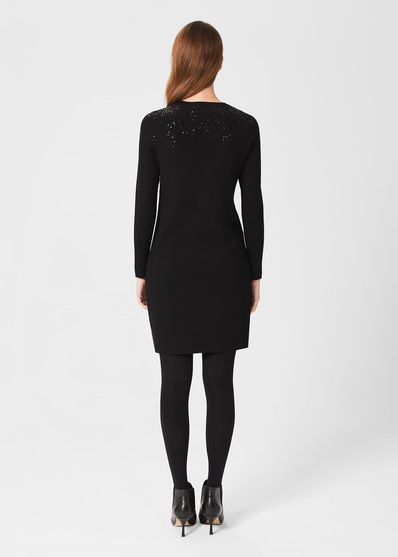 Viviene Knitted Dress, Black, hi-res