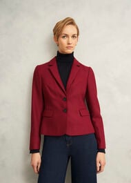 Petite Hackness Wool Jacket, Red, hi-res