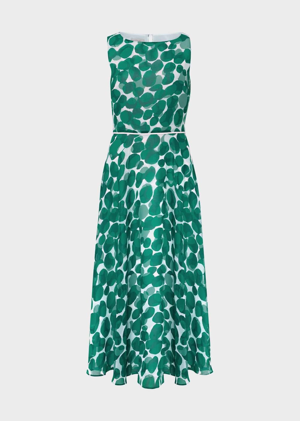 Petite Carly Spot Dress, Green Ivory, hi-res