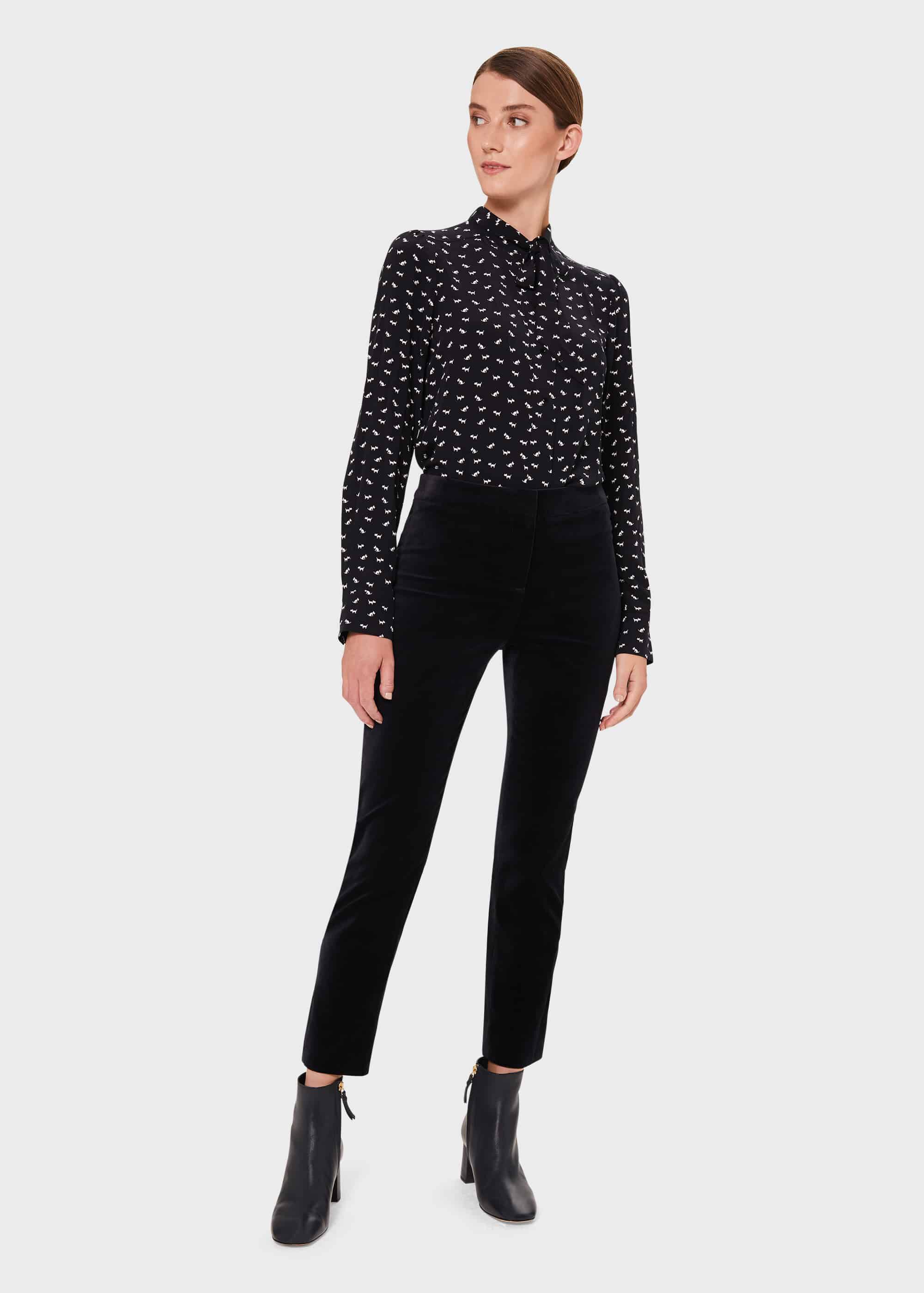 Velvet slim hotsell leg trousers