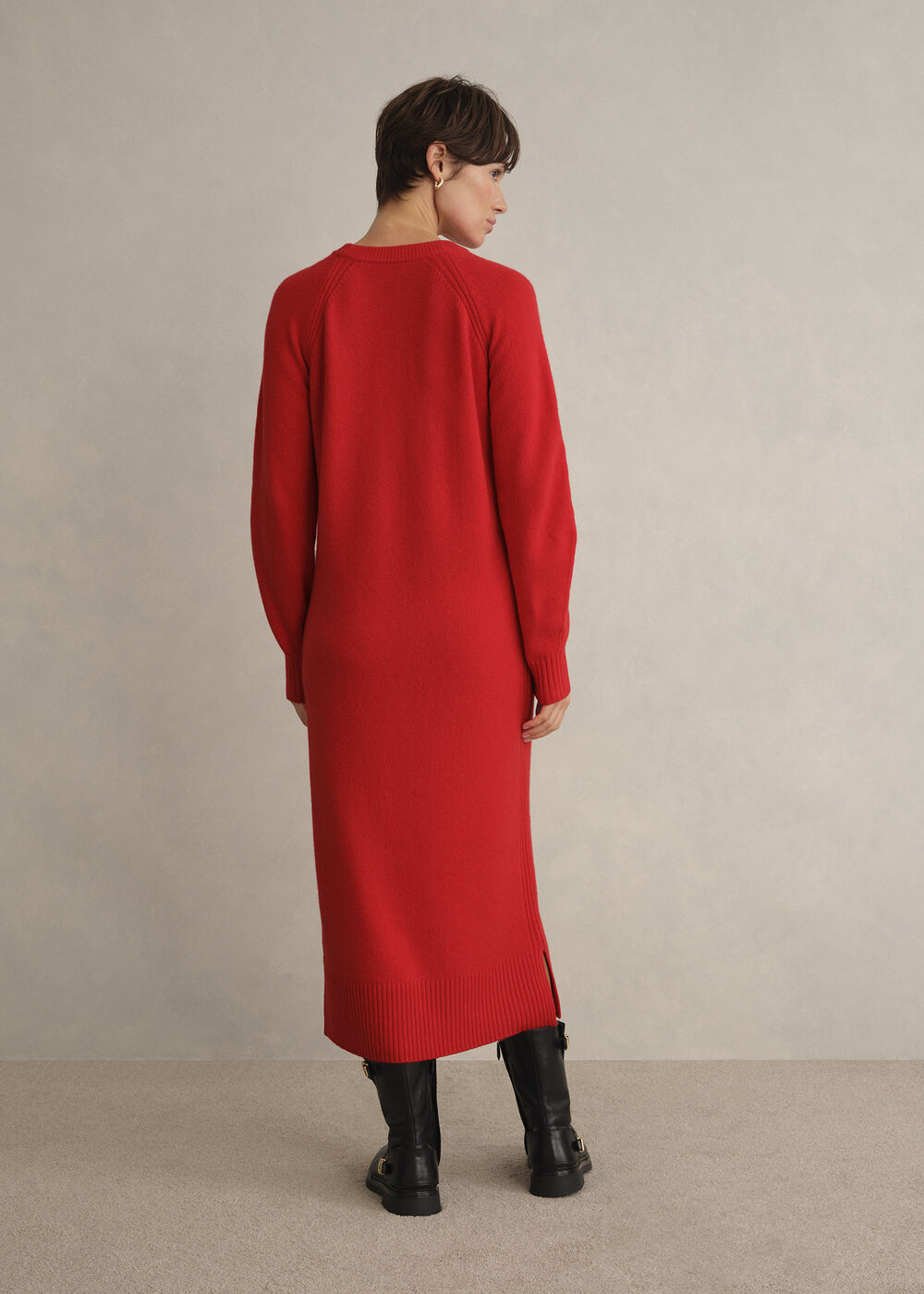 Claudia Knitted Dress, Pepper Red, hi-res