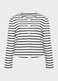 Uma Stripe Jacket, Ivory Navy, hi-res