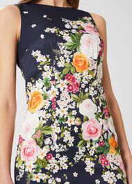 Moira Floral Shift Dress, Navy Pink, hi-res