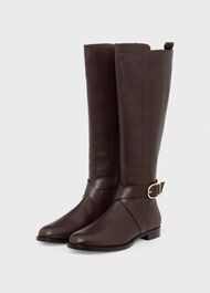 Lisette Knee Boots, Dark Brown, hi-res
