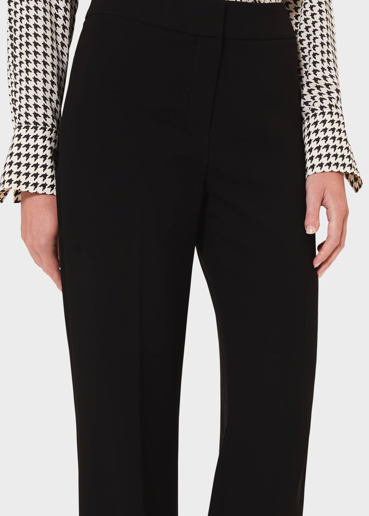 Petite Alva Wide Trousers, Black, hi-res