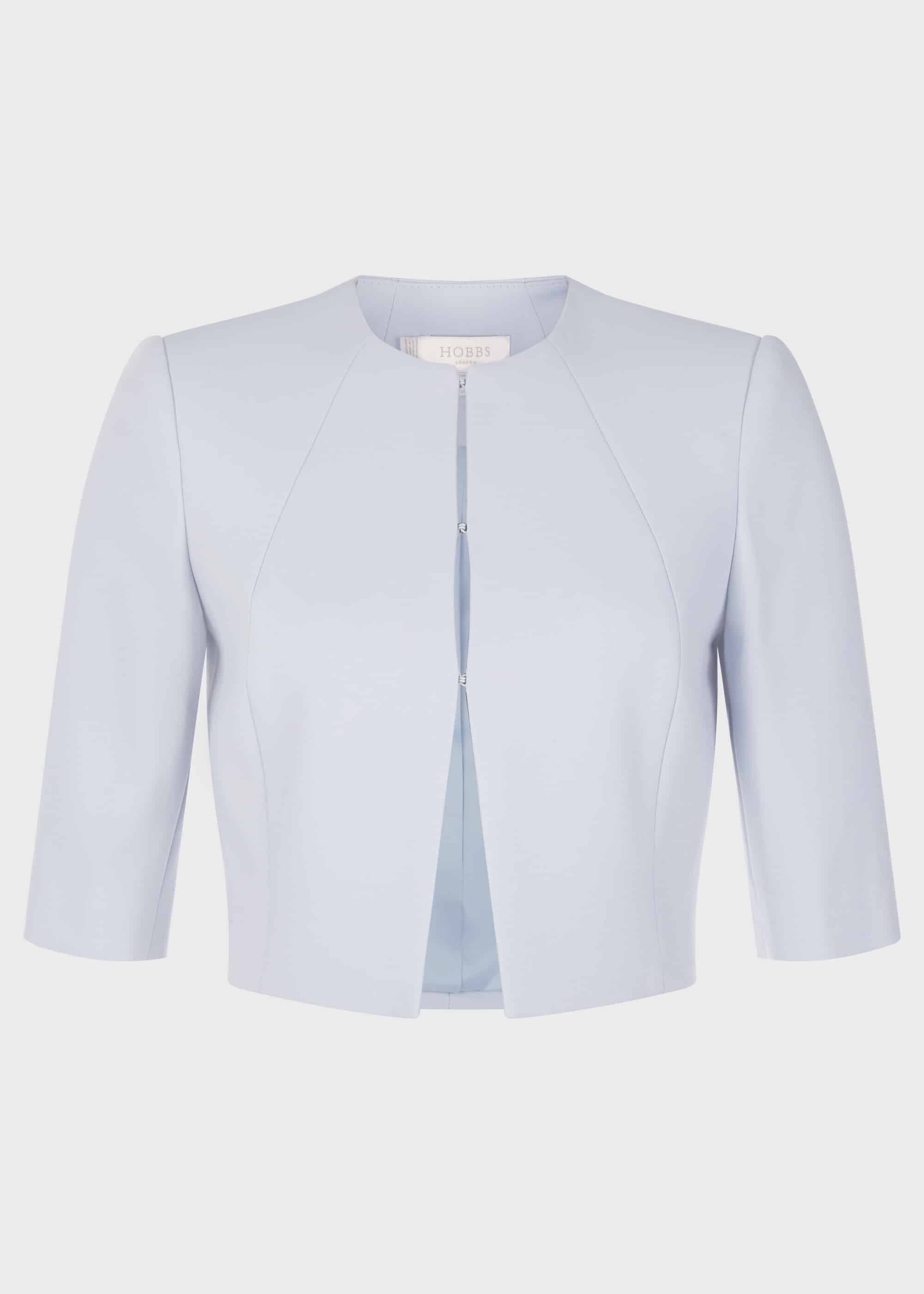 Pale blue cropped jacket