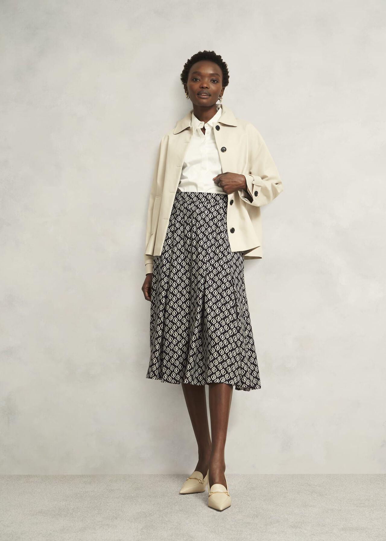 Roxanne Skirt, Black Cream, hi-res
