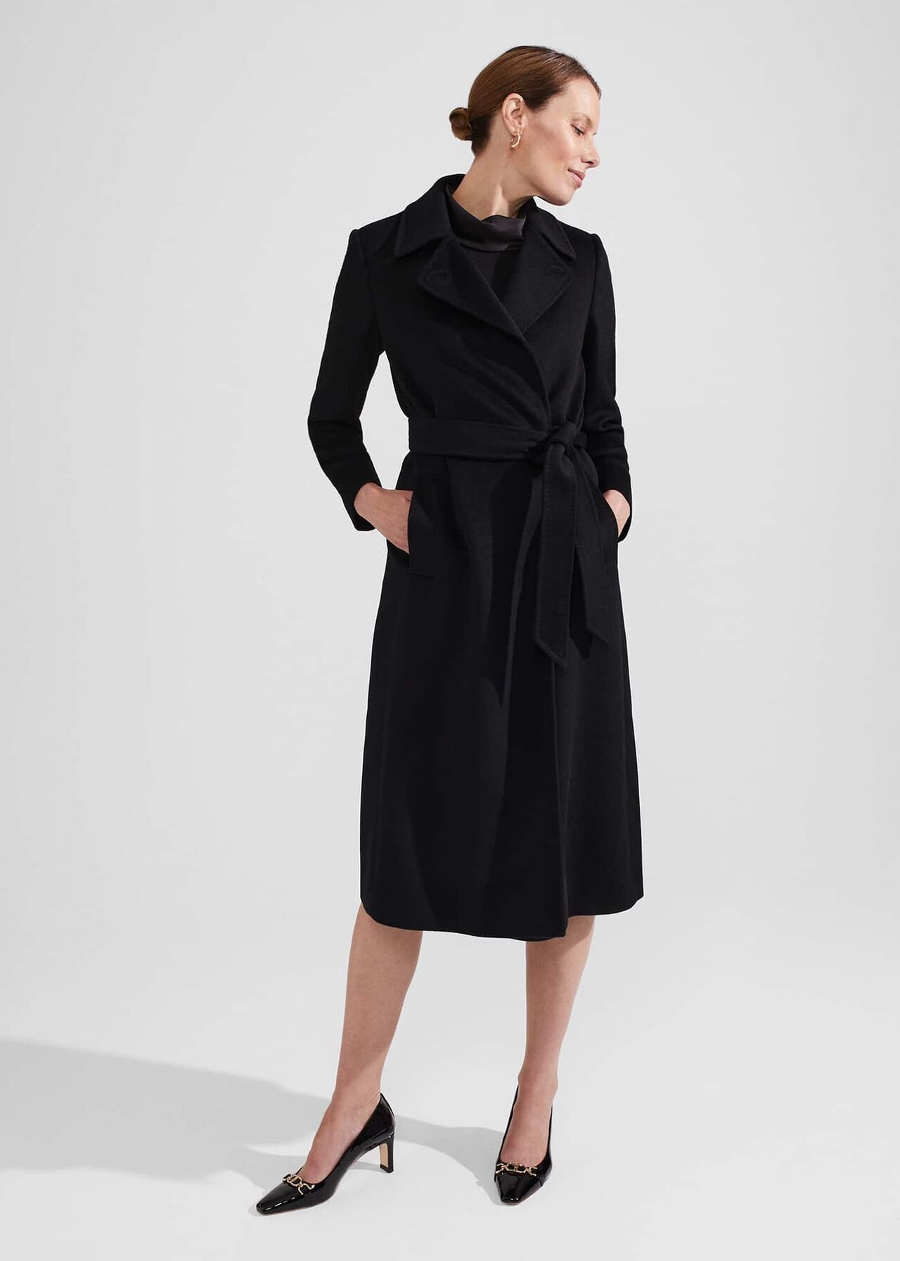 Livia Wool Coat, Black, hi-res
