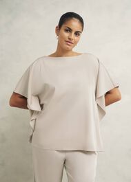 Delora Blouse, Oyster, hi-res