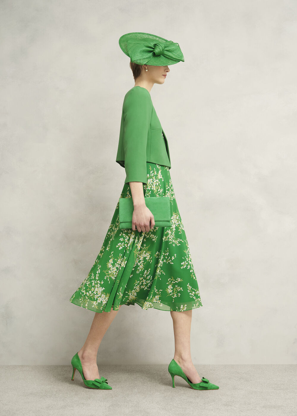 Elize Crepe Jacket, Cilantro Green, hi-res