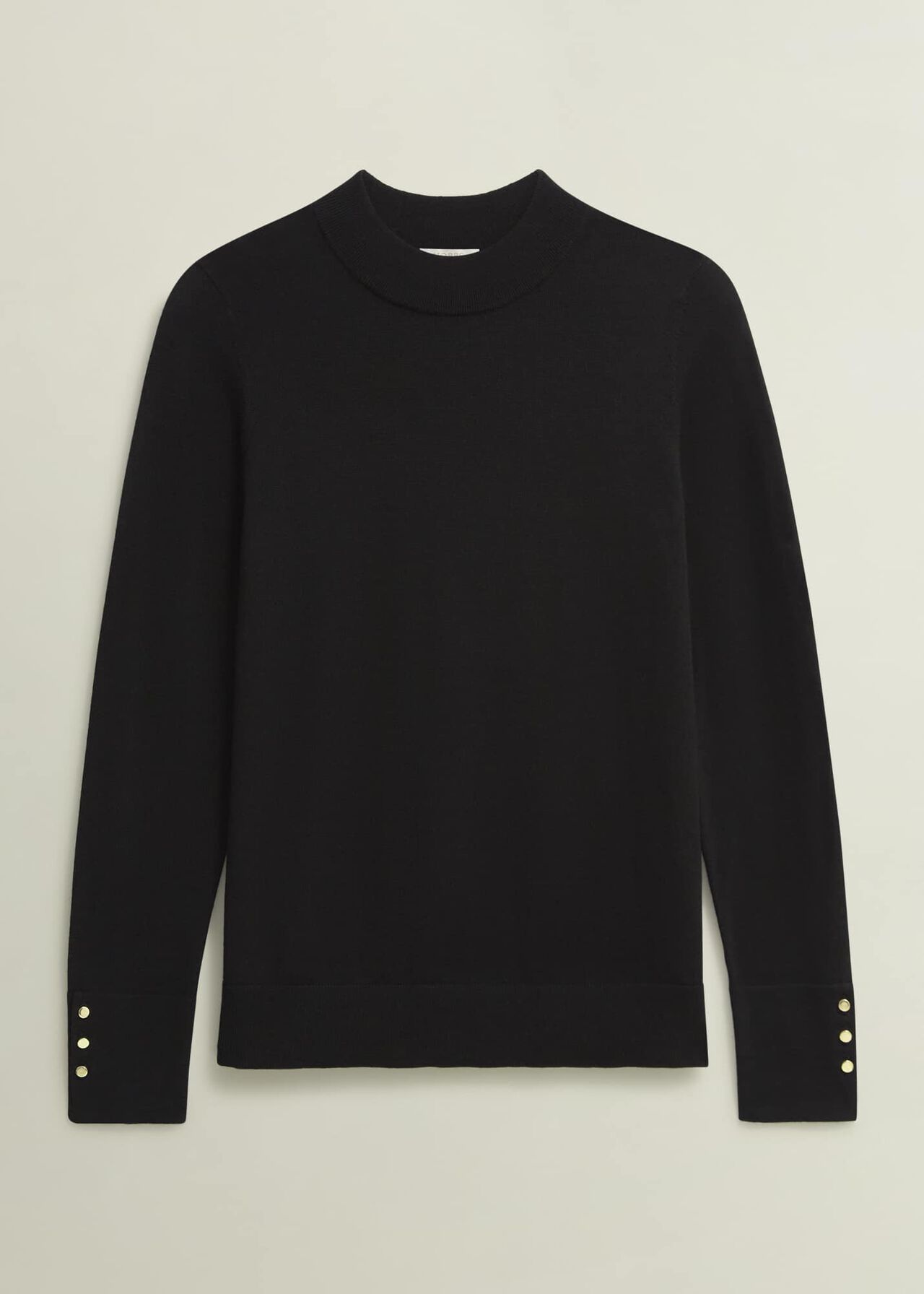 Merino Bella Crop Knit Black