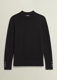 Bella Merino Wool Sweater, Black, hi-res