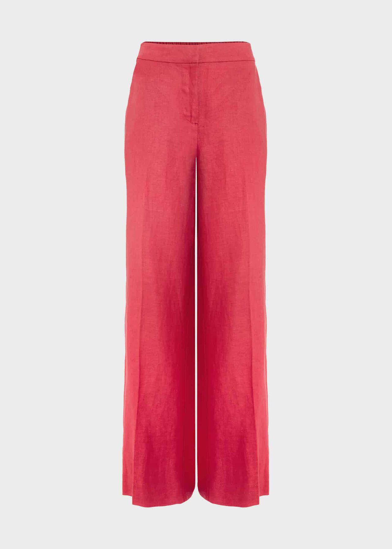 Mirabel Wide Linen Pants, Raspberry Pink, hi-res