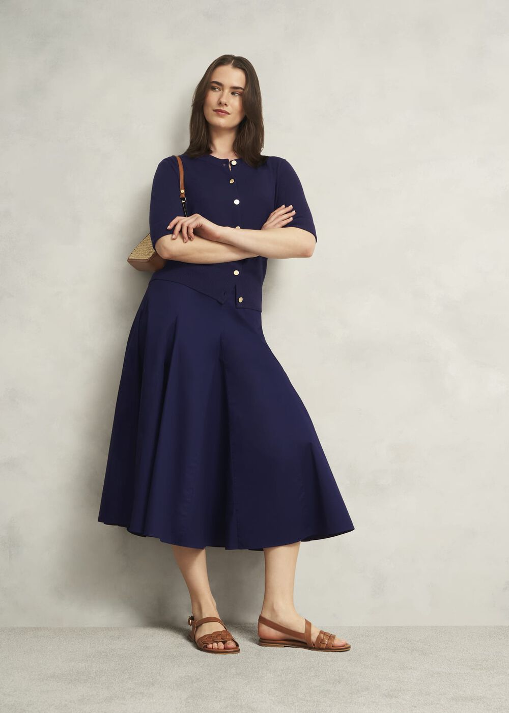 Silvia Skirt, True Navy, hi-res