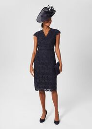 Larissa Lace Shift Dress, Midnight Navy, hi-res