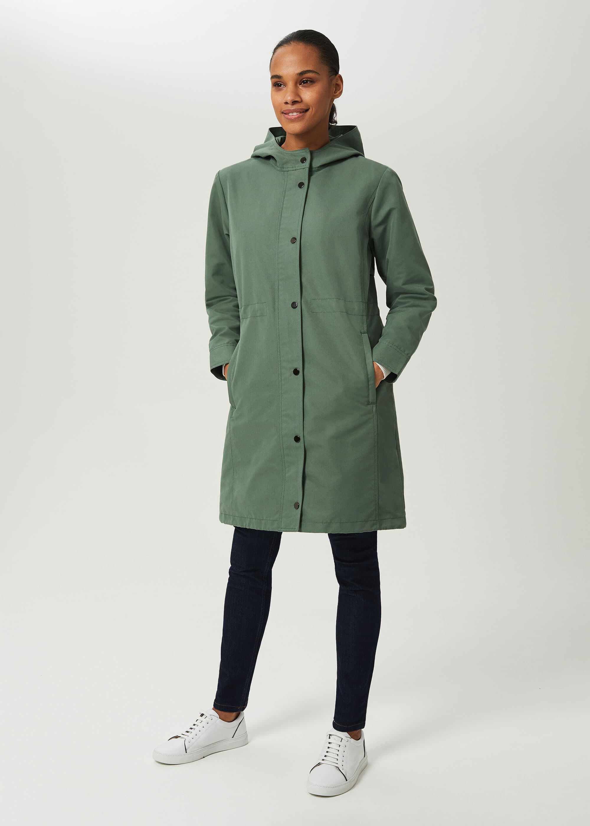 Green coat with hood 2025