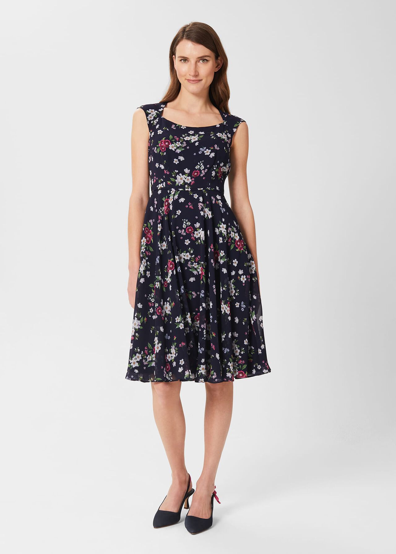 Julia Slingback, Navy Multi, hi-res